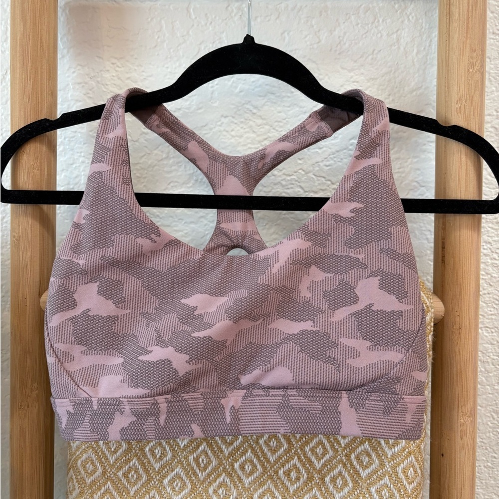 Athleta Pink Camo Sports Bra